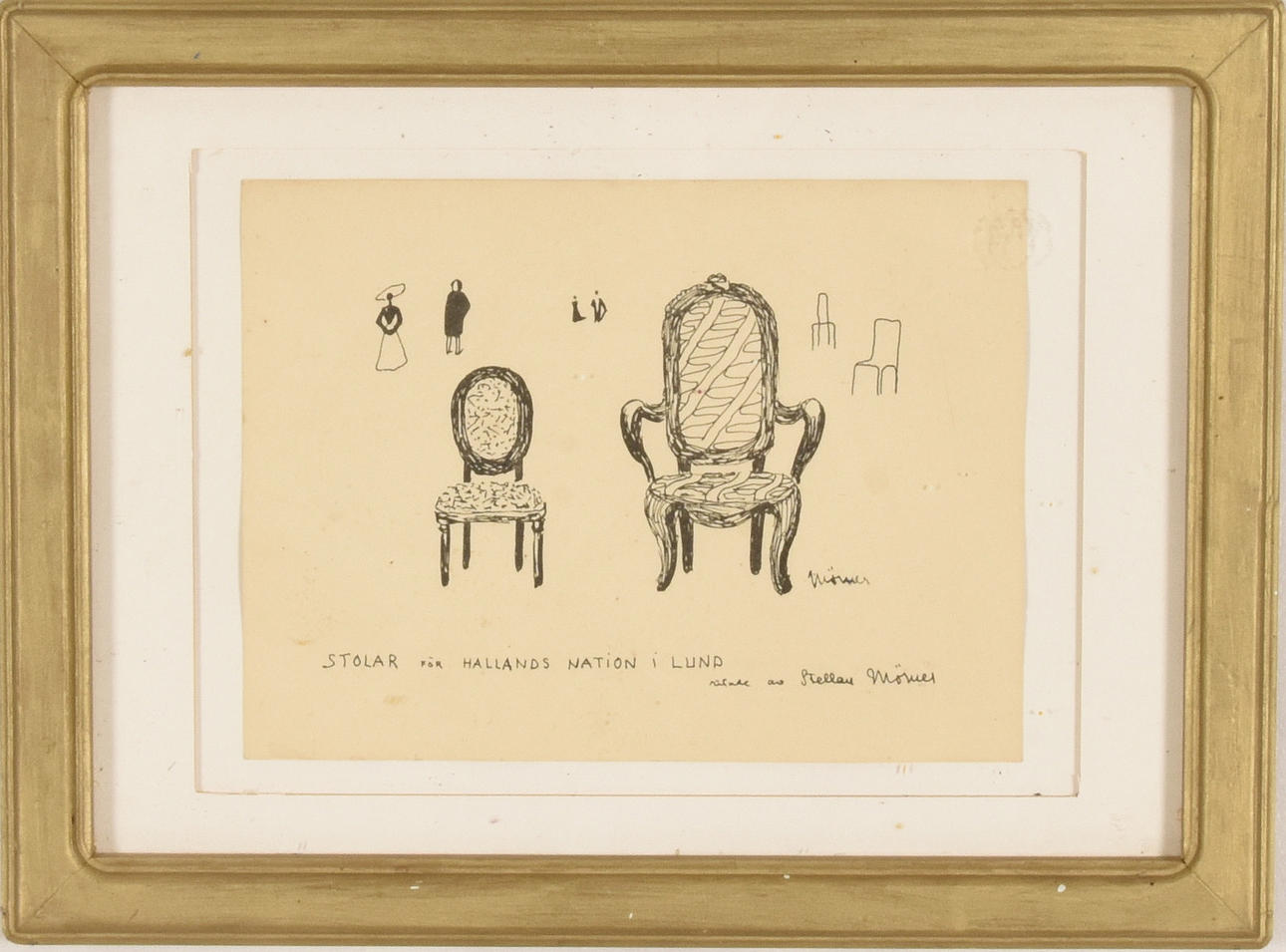 STELLAN MÖRNER. Tuschteckning.