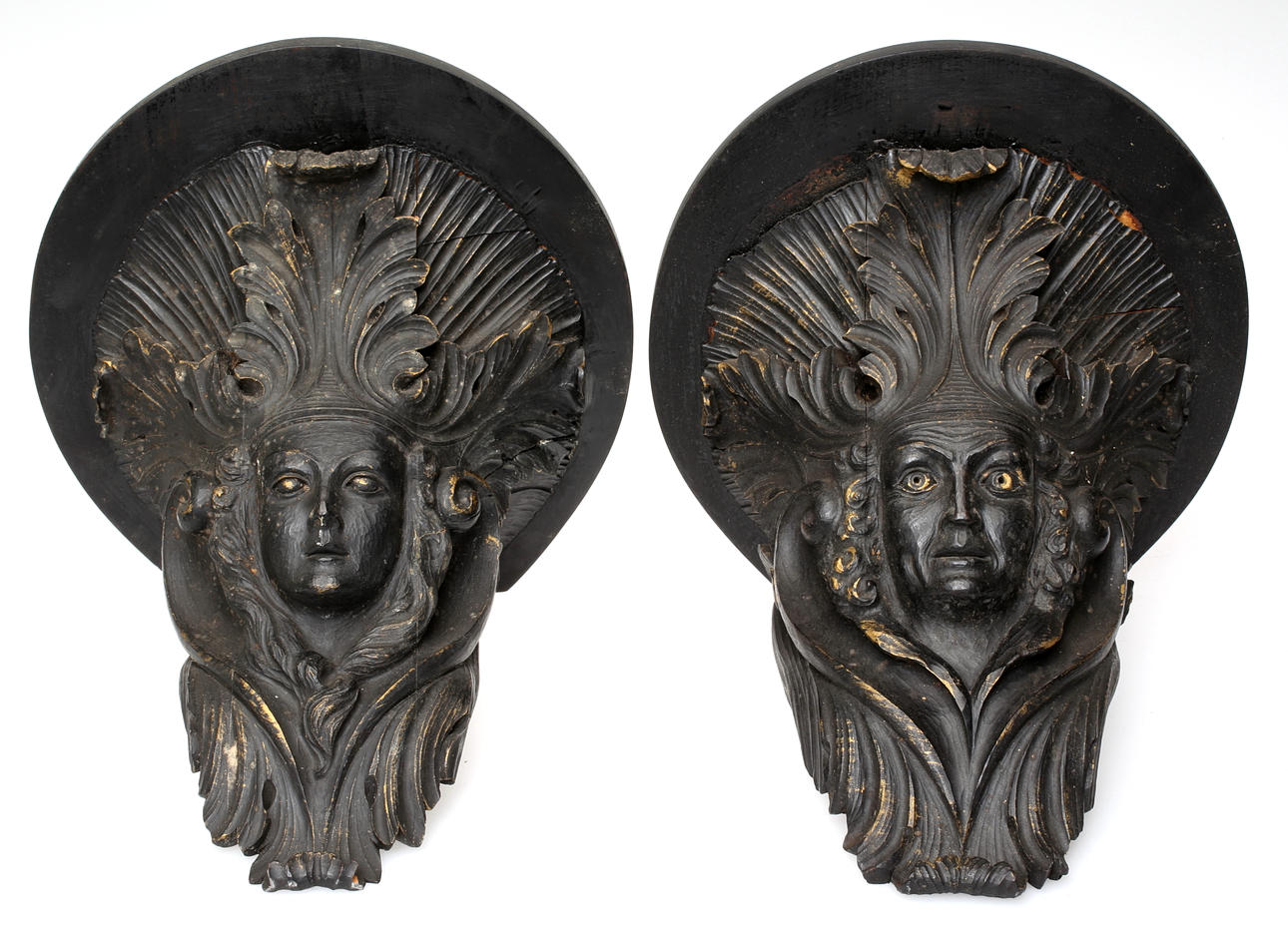 VÄGGKONSOLER, Man och Kvinna, 18/1900-tal.