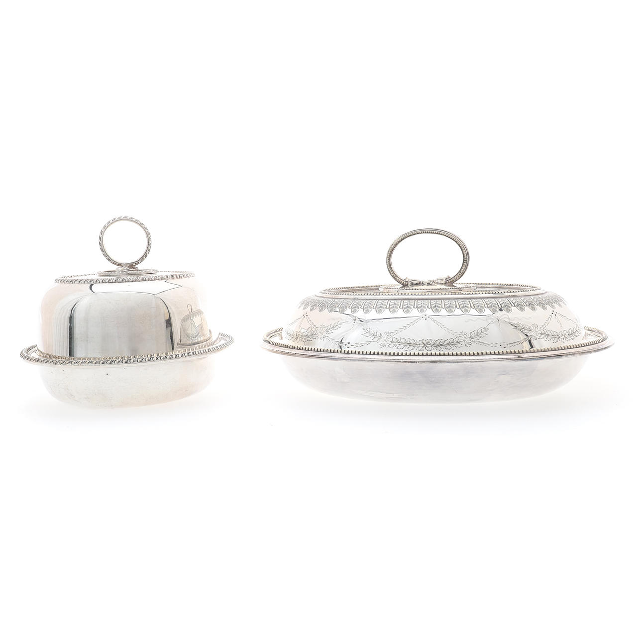 EN SEN VIKTORIANSK OVAL ELEKTROPLATTA FÖRRÄTT.