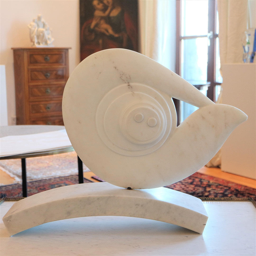 JULIO SILVA. MARBLE SCULPTURE.