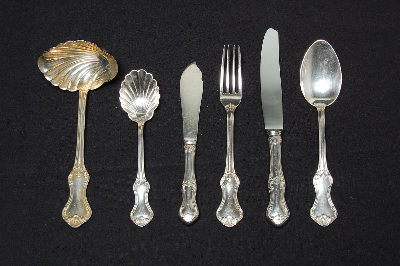 BESTICK, 27 delar , nysilver, modell " Patricia ".