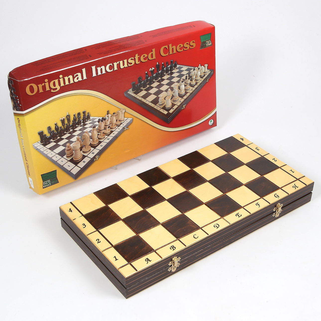 CHESS GAME, wood, Original Incrusted Chess, 1900s. Miscellaneous ...