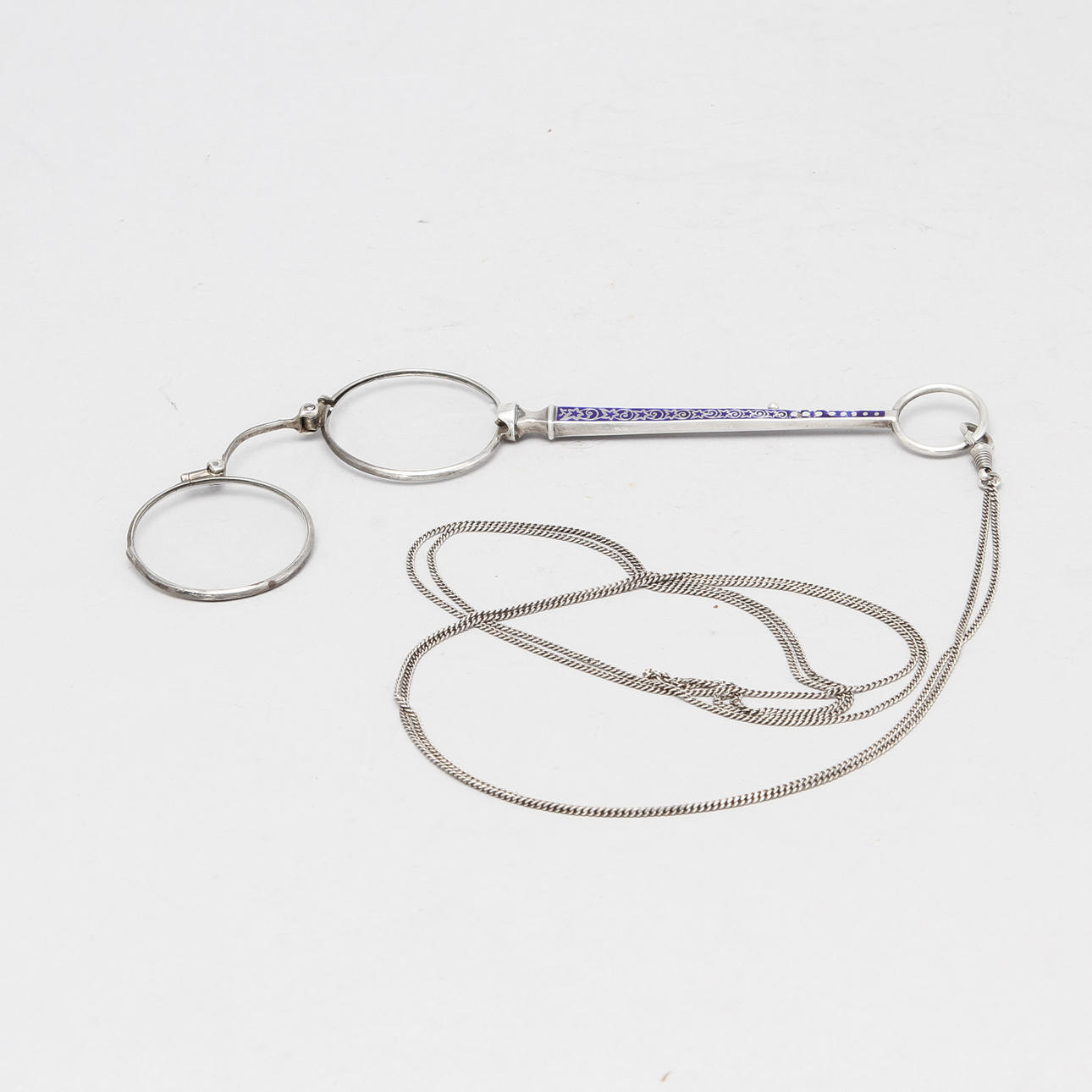 LORNJETT, silver och emalj, importstämplar.