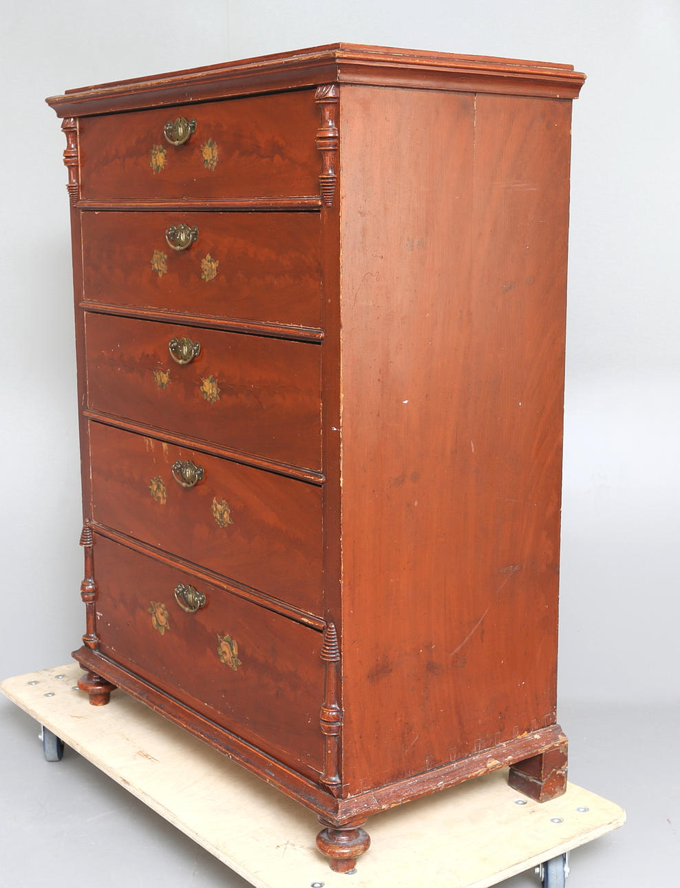 BYRÅ, 5 lådor, 1800-tal.