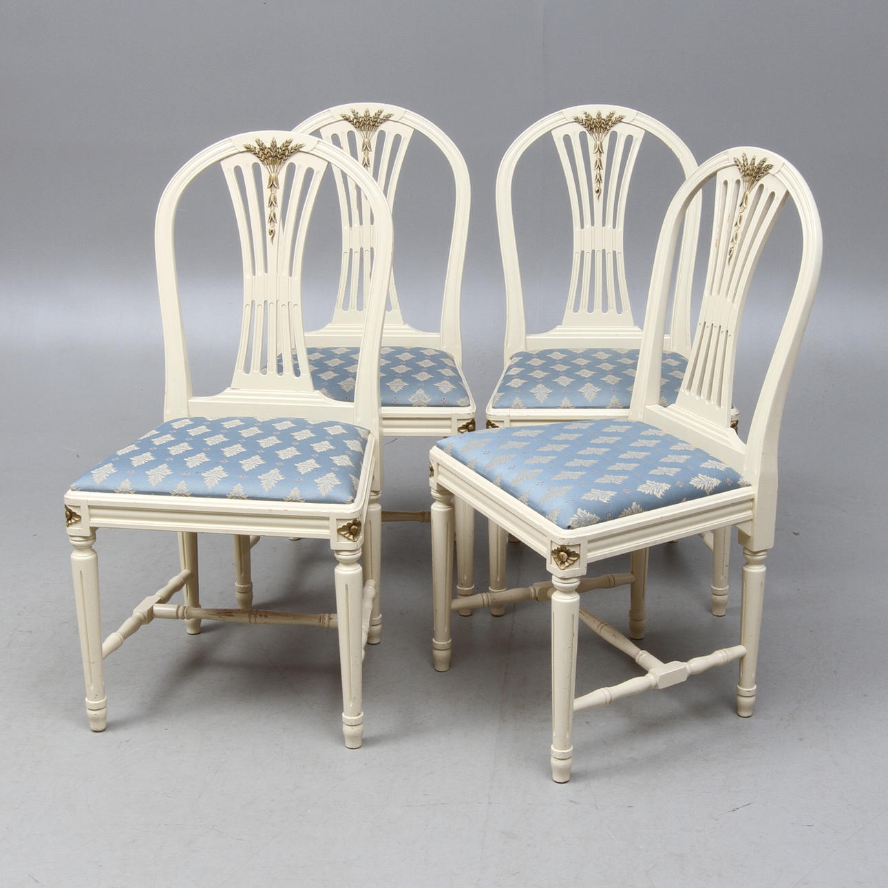 STOLAR 4 st, gustaviansk stil, 1900-tal.