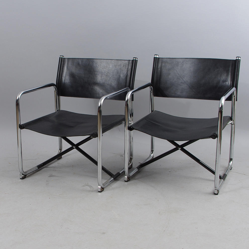 FÅTÖLJER, 1 par, "X-75", Börge Lindau & Bo Lindekrantz, för Lammhults.