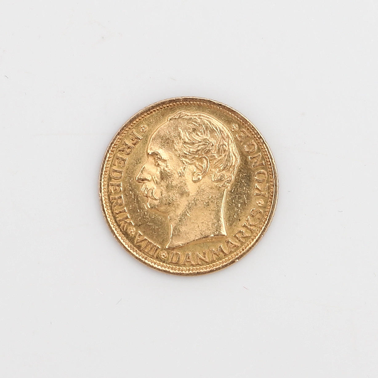GULD MØNT, Danmark, Frederik VIII, 10 kroner 1909.