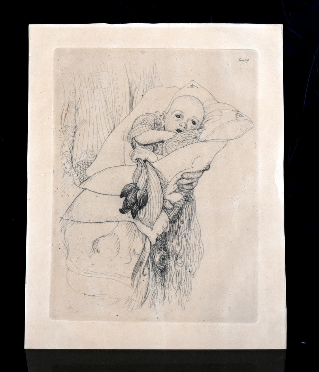 CARL LARSSON. Etsning.