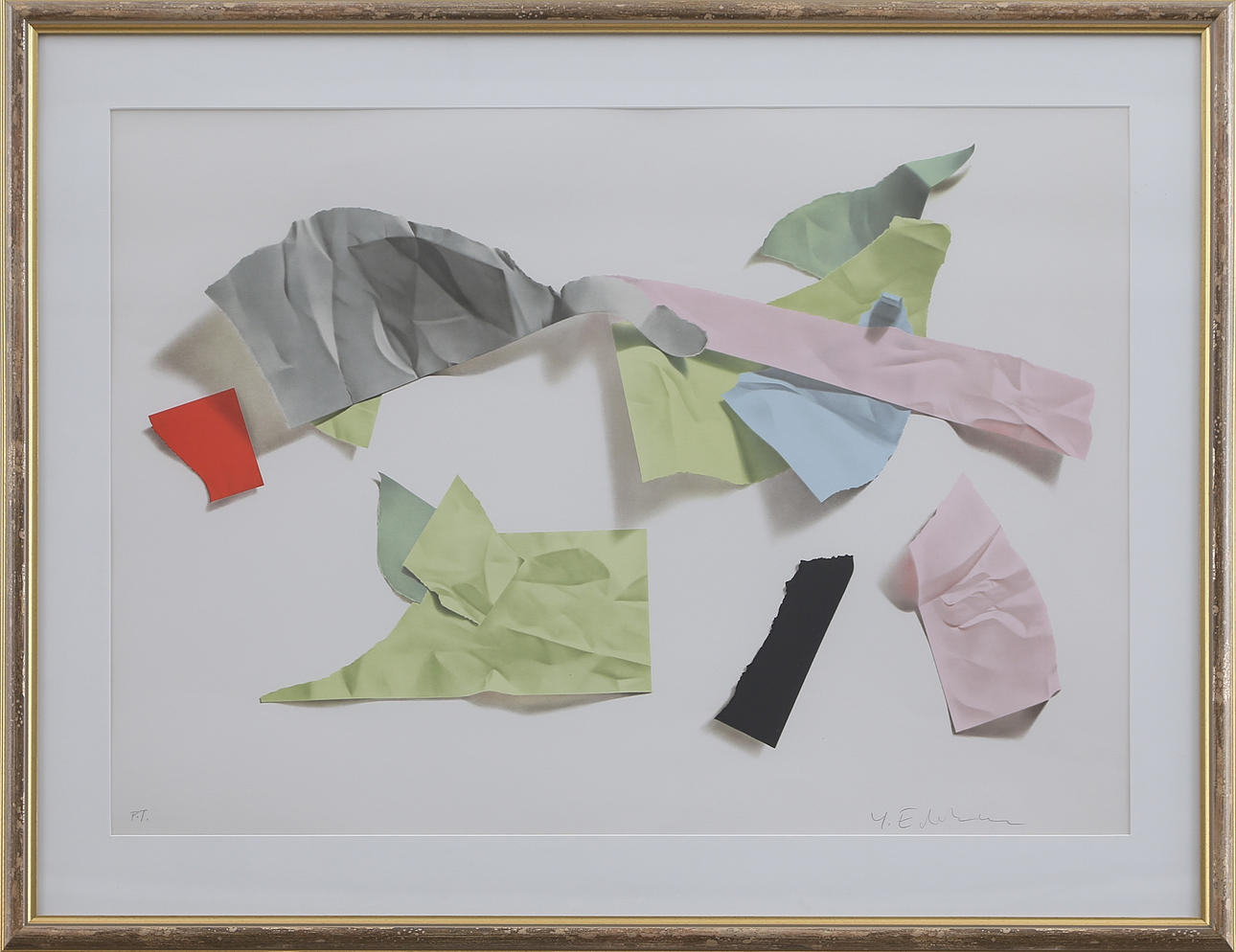 YRJÖ EDELMANN. LITO, test print, signed, 1900s.