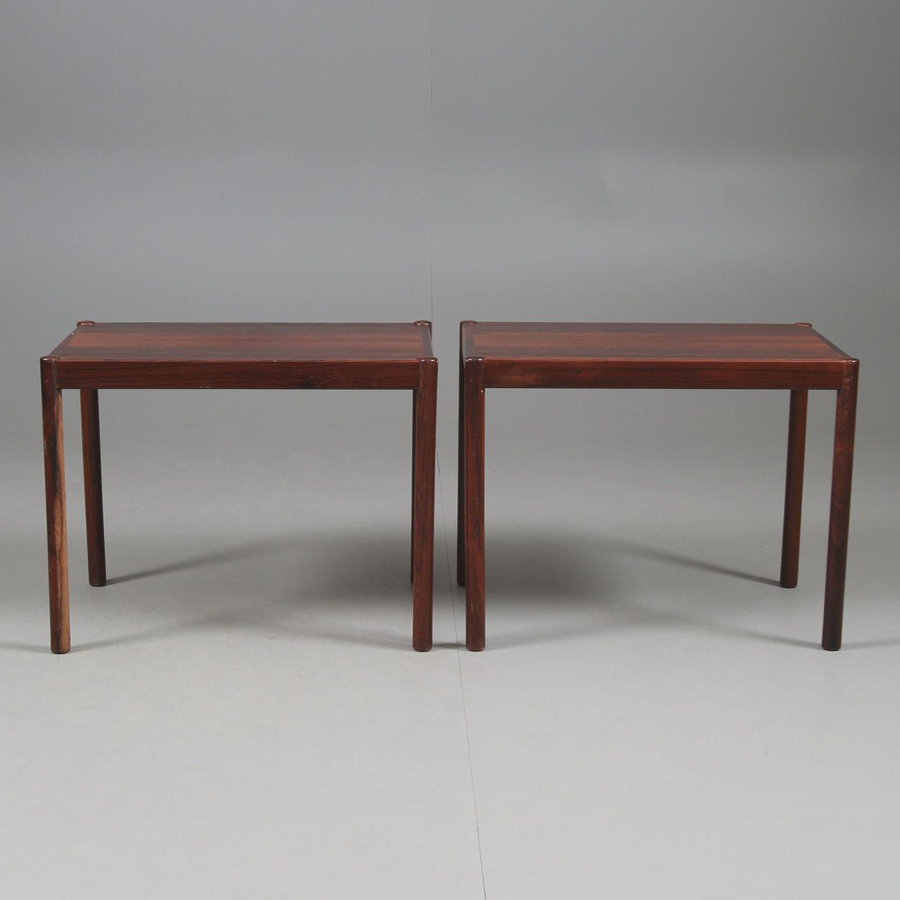 SIDE TABLE, 2 pcs, jacaranda, 1960s.