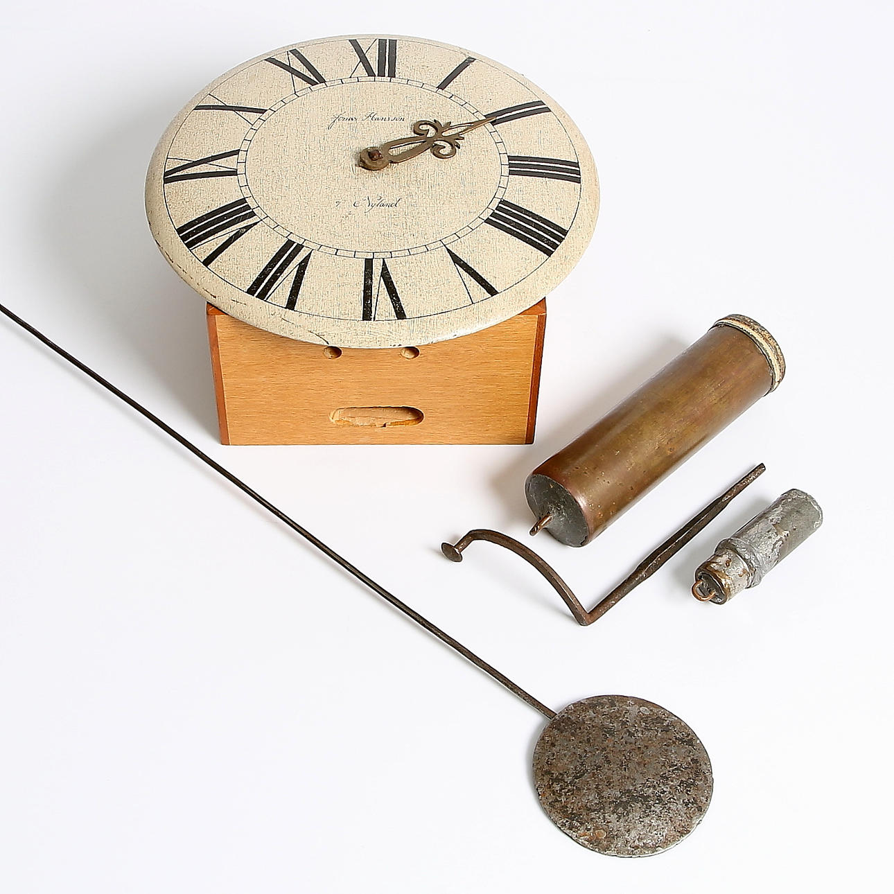 URVERK för GOLVUR, trä, Jonas Hansson, Nyland. 17/1800-tal.