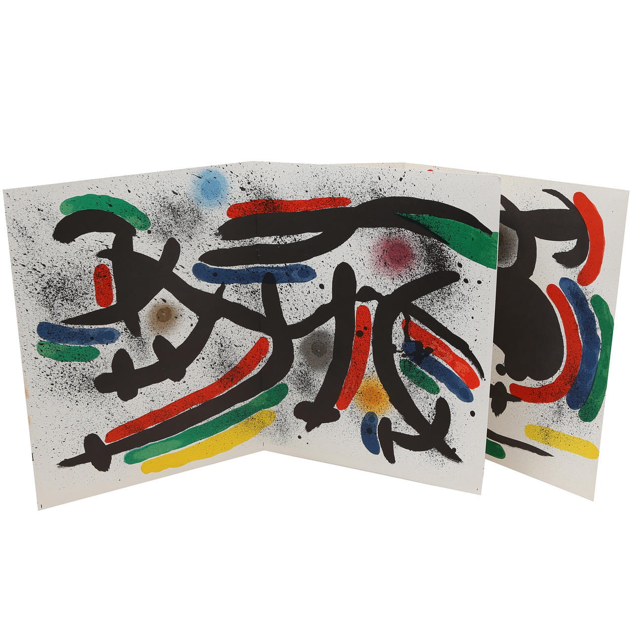 JOAN MIRÓ. ”Originallitografi” VII och IX.