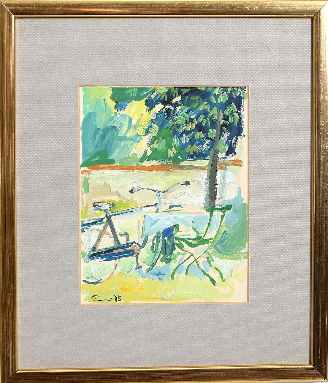 EINAR WENNBERG. Gouche, "Uteserveringen", signerad, daterad.