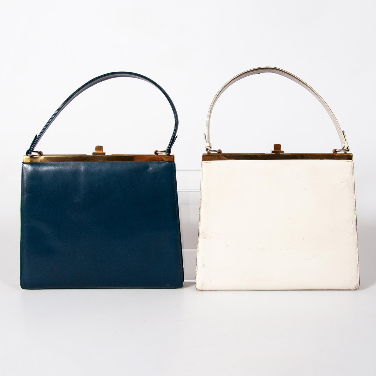 HANDTASCHE. 2 Stück, Comtesse, 1950er Jahre.