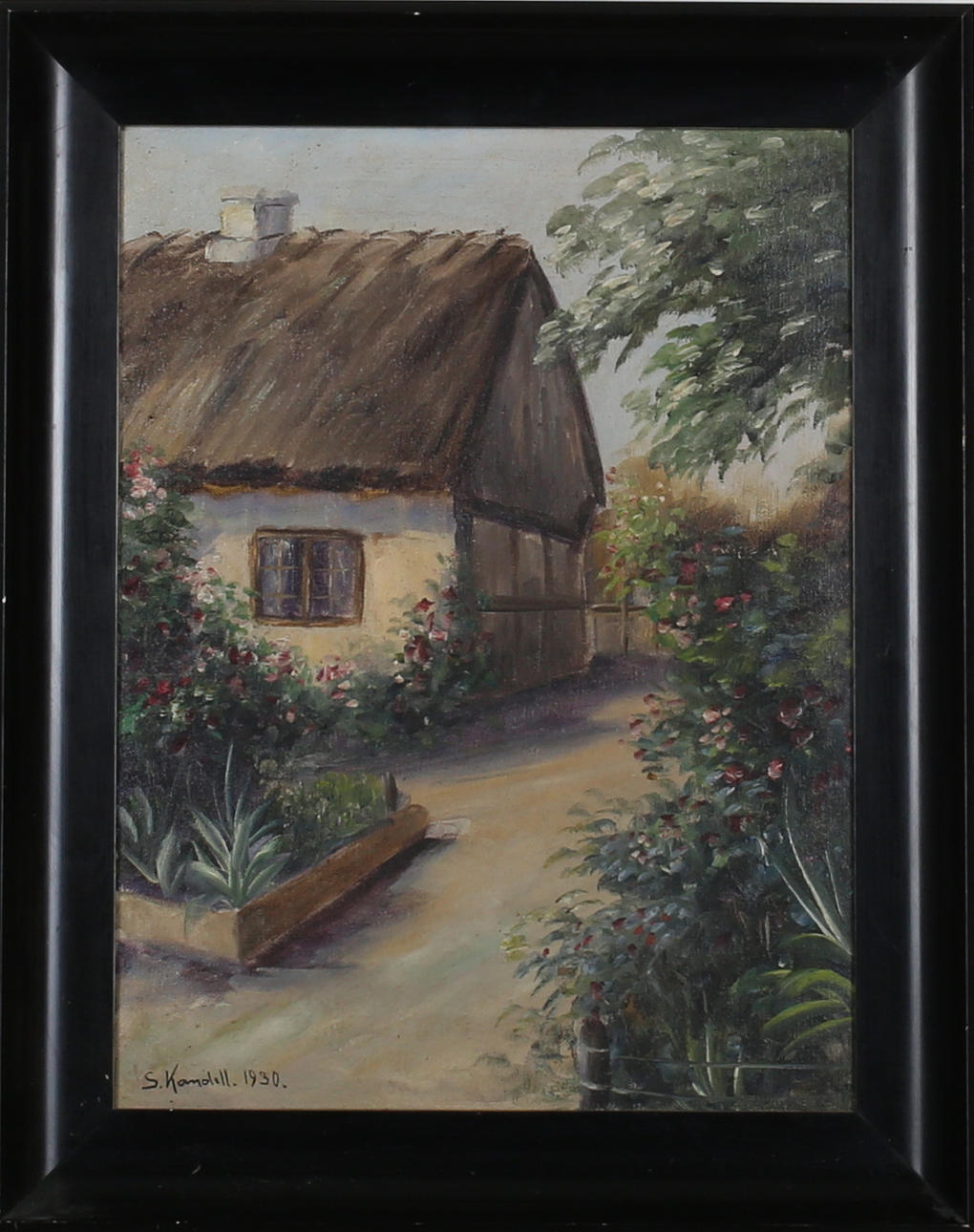 S KANDELL. Skånegård. Olja på duk. Signerad S Kandell och daterad 1930.