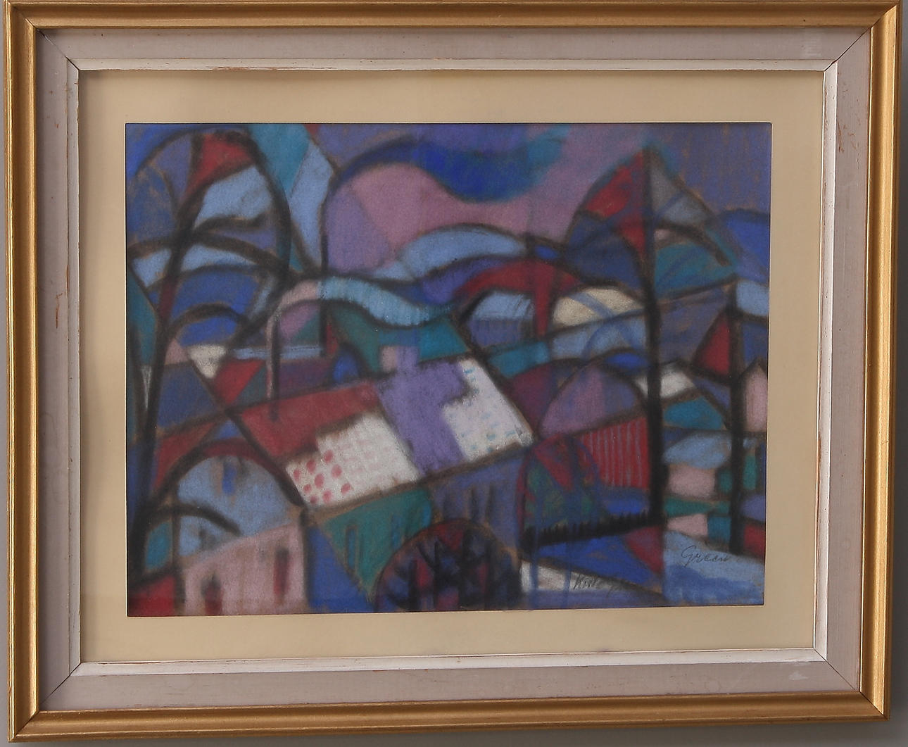 KULO GREEN. Gouache, signerad.