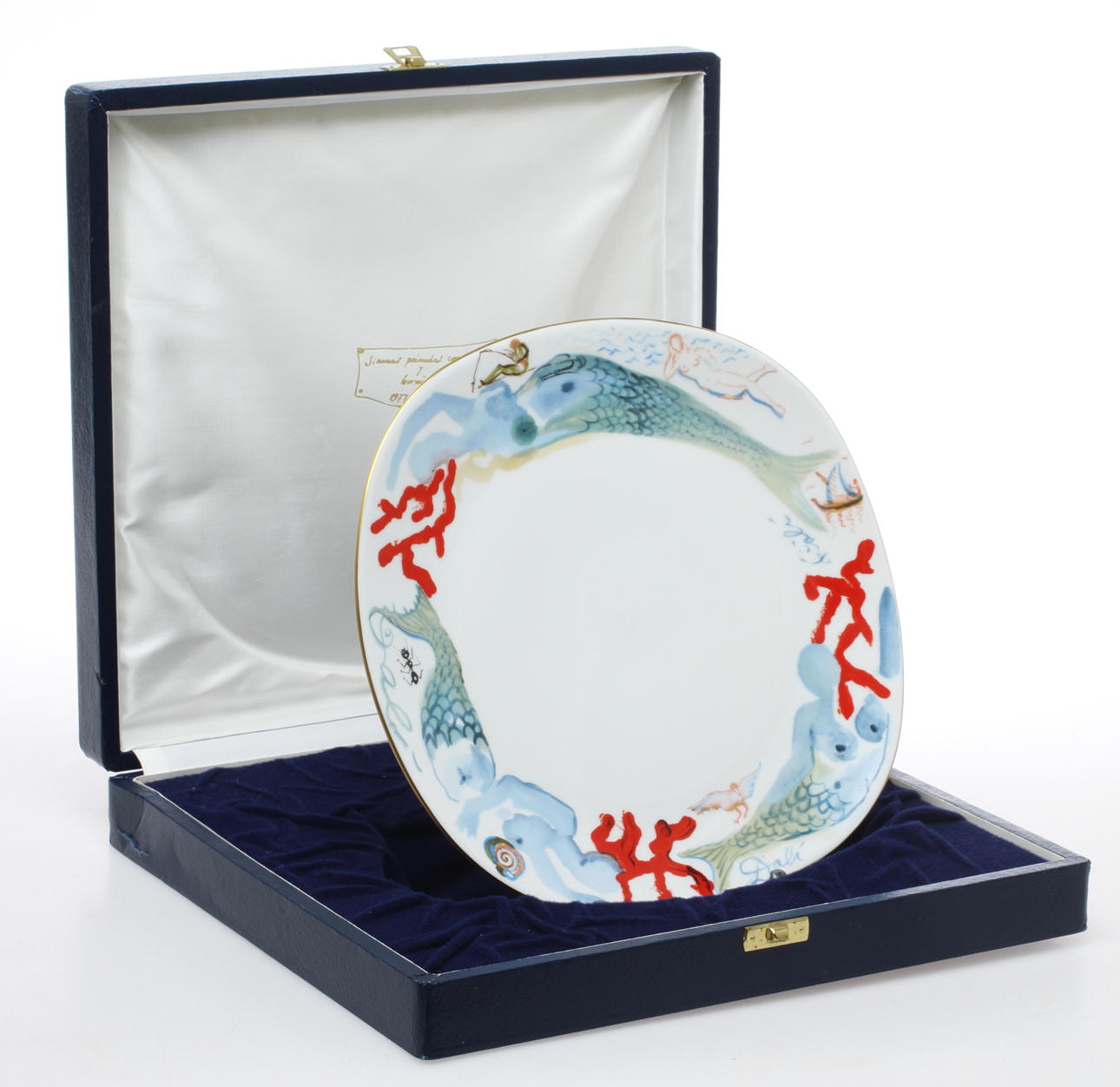 TALLRIK, porslin, "Sirenas peinadas con coral y hormiga", Salvador Dali, Schirnding Bavaria.