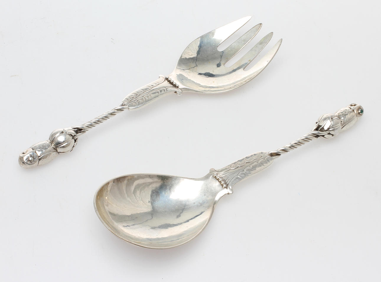 SALLADSBESTICK 2 delar, sterling silver, No 39, Georg Jensen, Danmark, 1926.