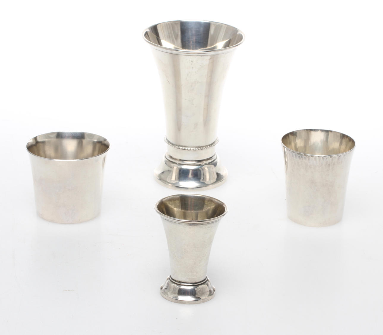 BÄGARE, 4 st, silver, 1900-tal.