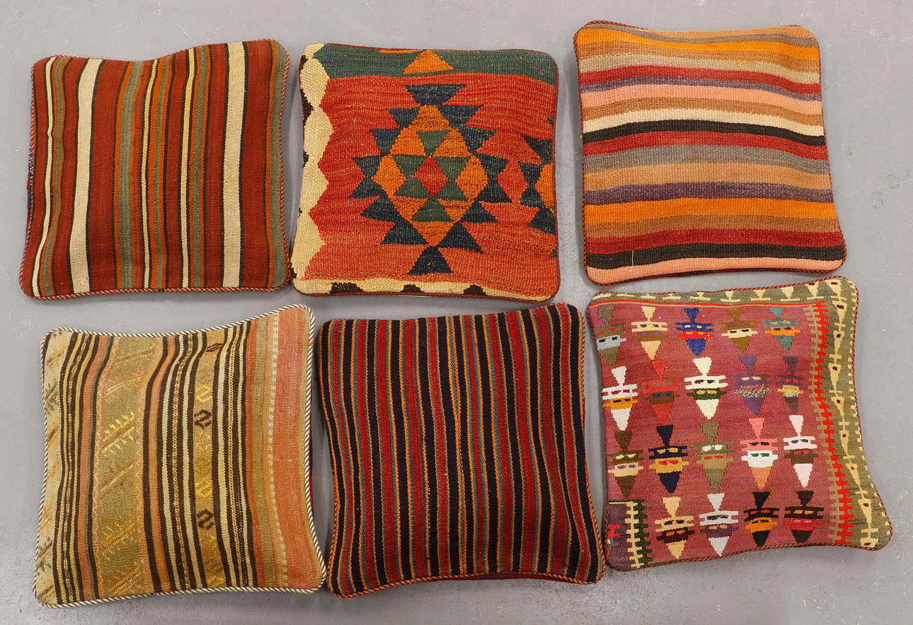 KUDDAR, Persiska, Kelim, 6 st, 50 x 50.