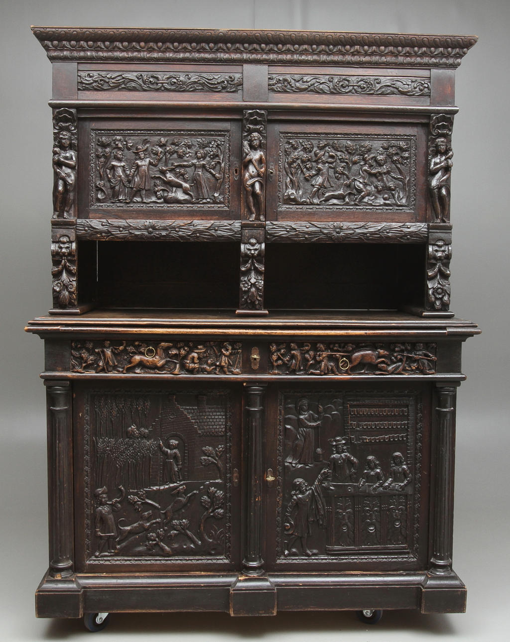 SALSSKÅP, ek, 1500-1800-tal.