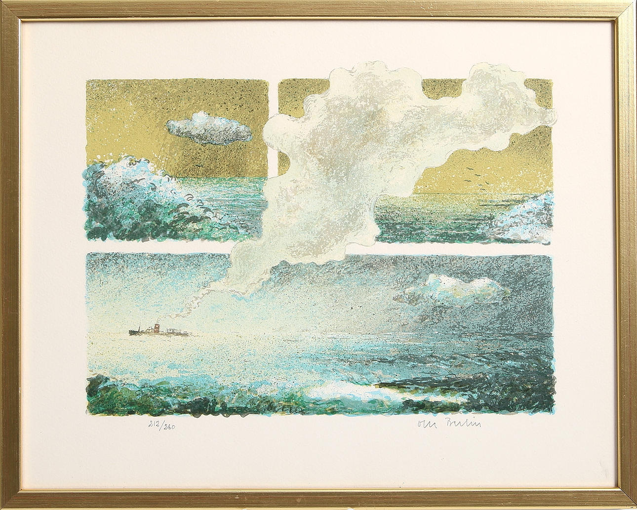 OLLE BERLIN. Litografi, signerad och numrerad.