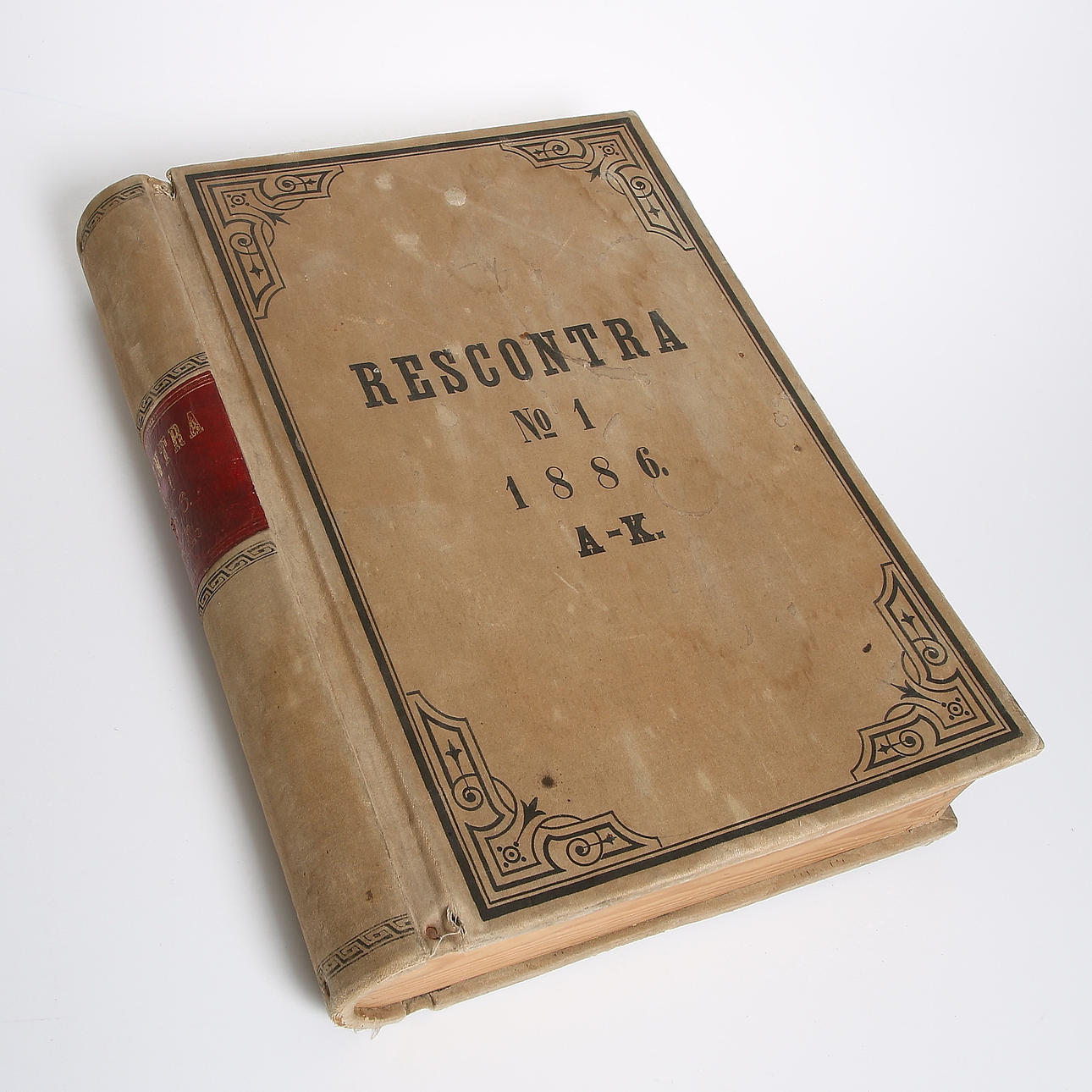 SKRIN, trä, "Reskontra No1 1886".