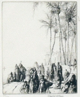 CHARLES CAIN. Etsning.