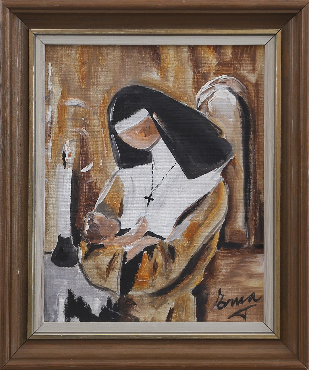 ERNA THELANDER. OIL on canvas, signed, 20th century.