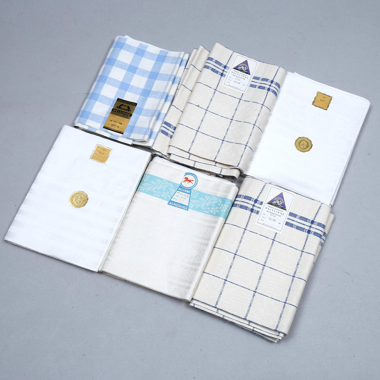 HANDTUCHSTOFF, Leinen, Halbleinen, einschließlich Almedahls, Dalsjöfors.