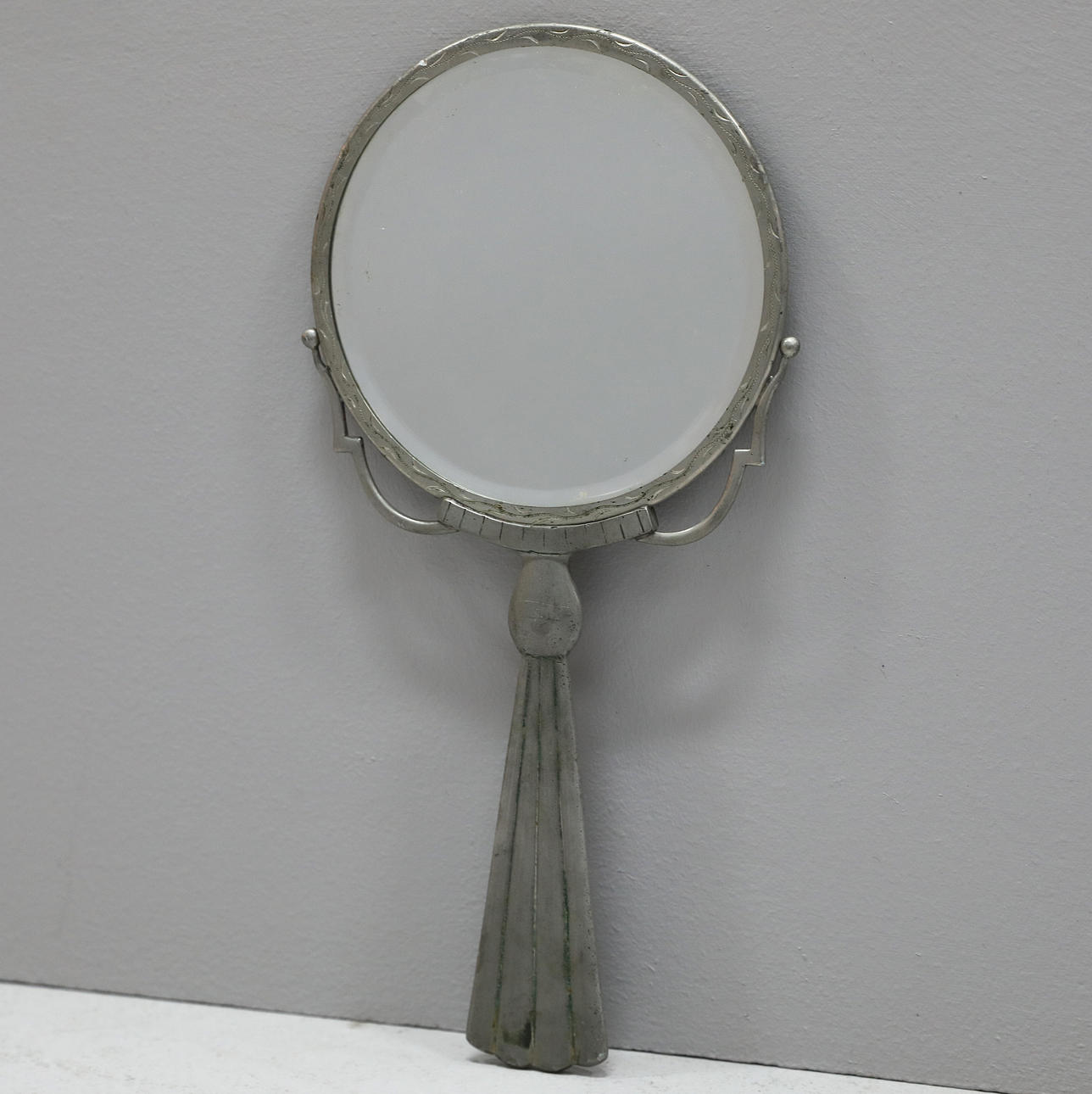 HAND MIRROR, pewter, Swedish Grace, 1930s.