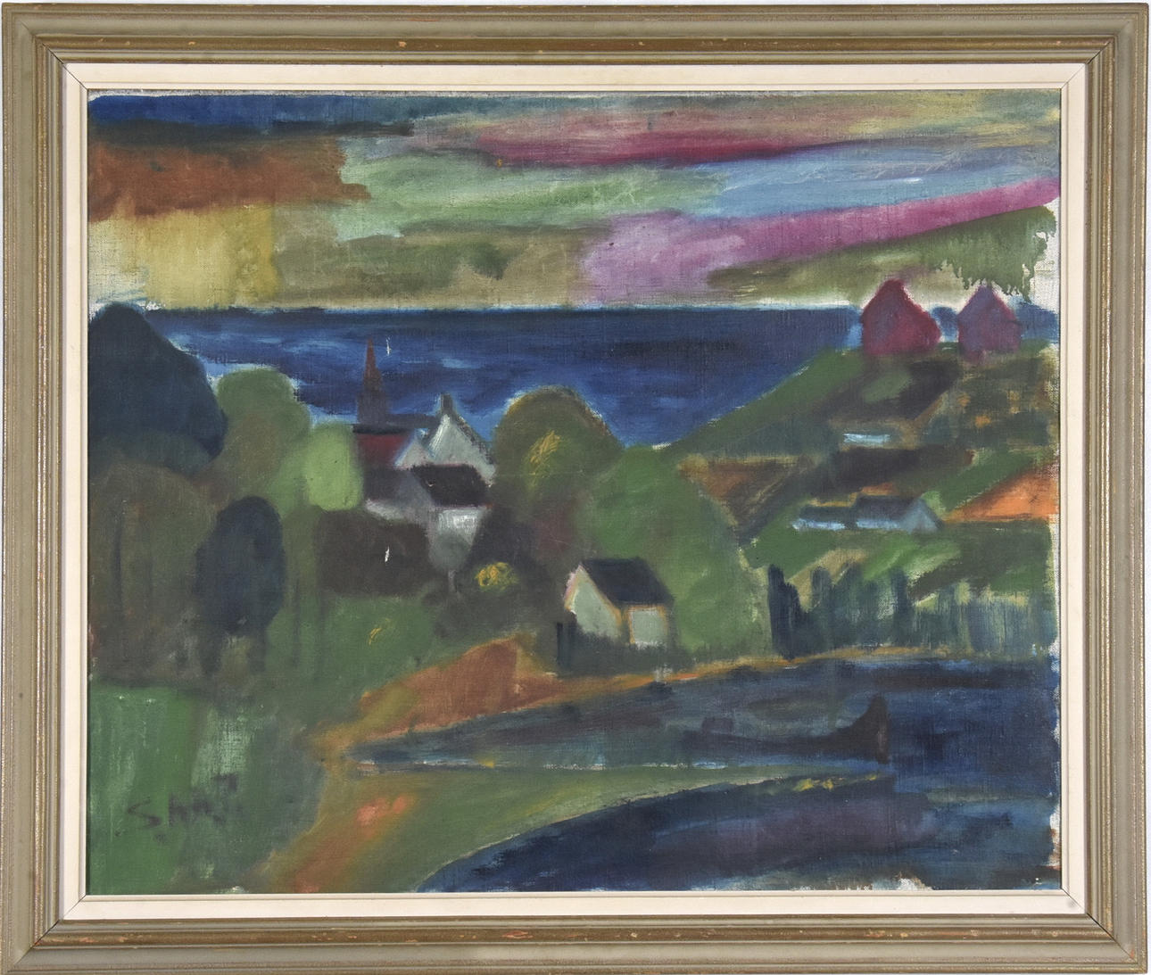 SVEND AAGE TAUSCHER. Olie på lærred.