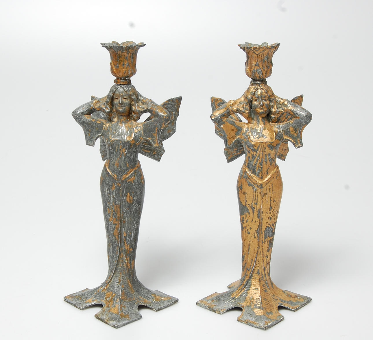 LJUSSTAKAR, 1 par, jugend, 1900-tal.