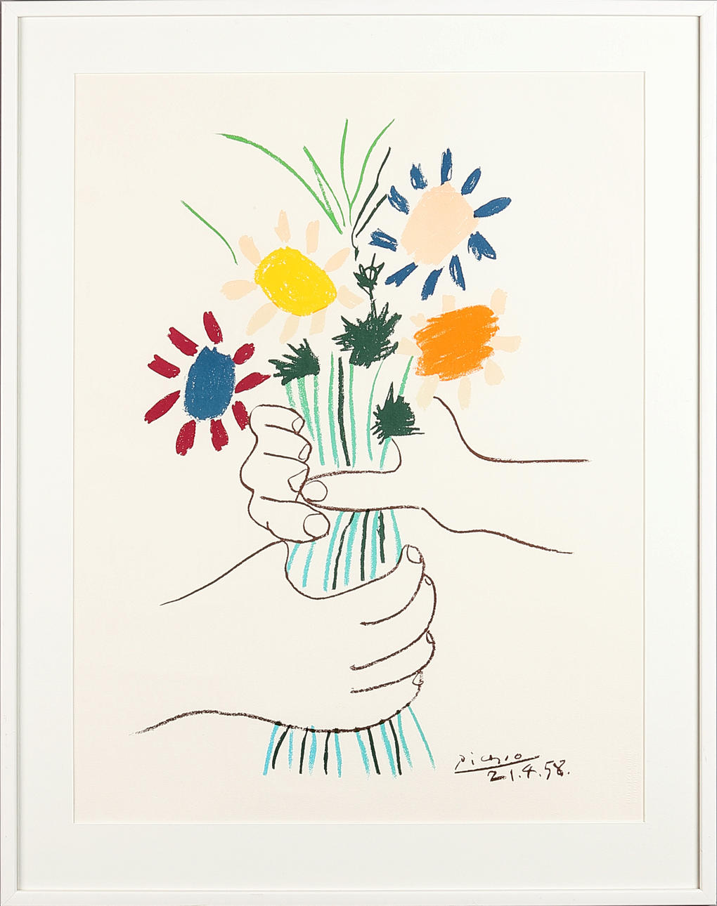 PABLO PICASSO. NACH. "Der Blumenstrauß".