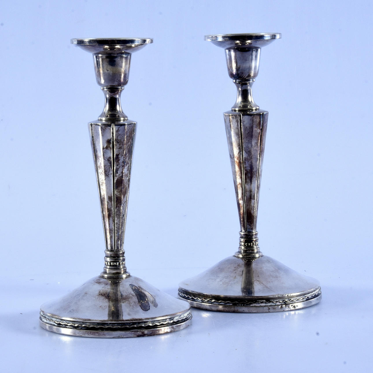 CANDLES, a pair, silver, MGAB, Uppsala 1967.