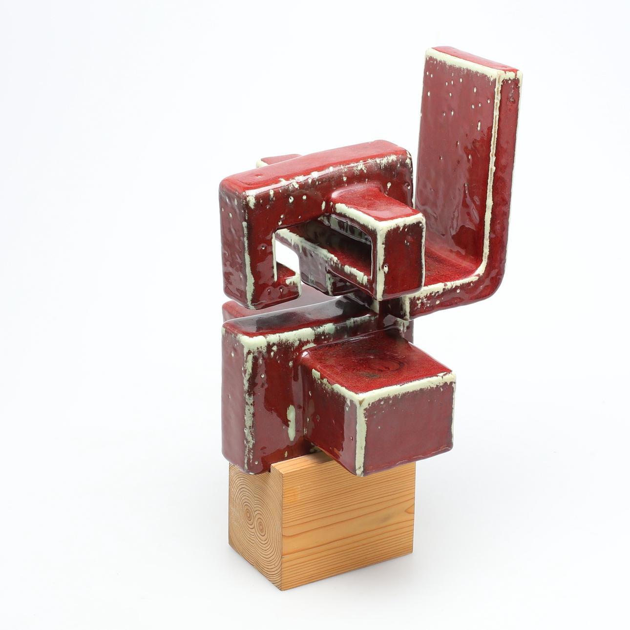 SUNE SVENSSON. Komposition. Glaserad stengods. Signerad.