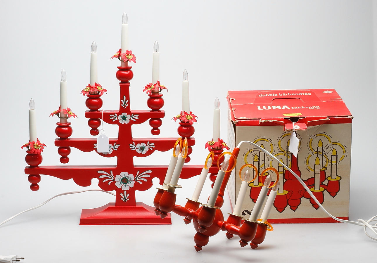 TAKKRONA, Luma och KANDELABER, Gnosjö konstsmide.