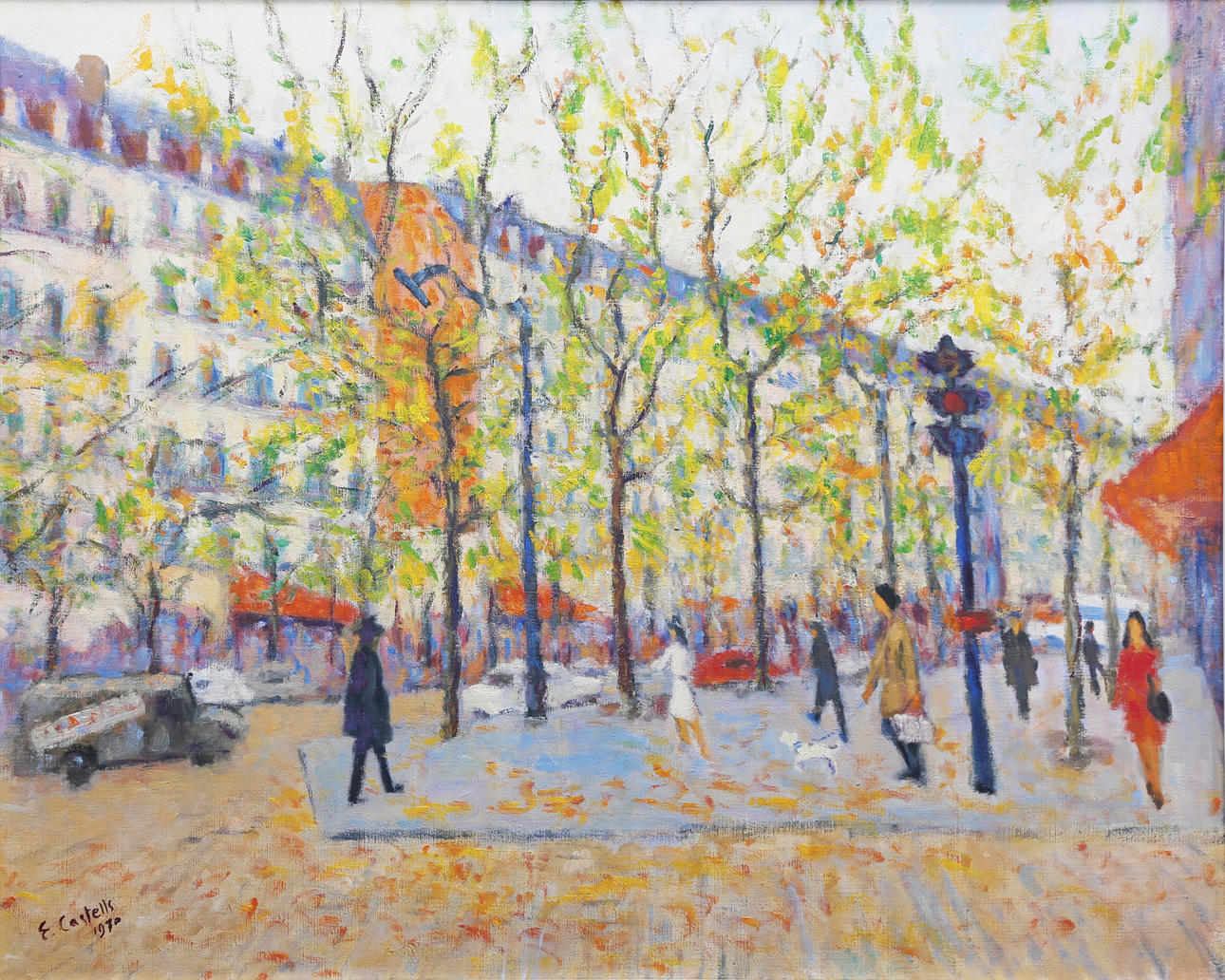 EDUARD CASTELLS. Vista urbana, probablemente París.