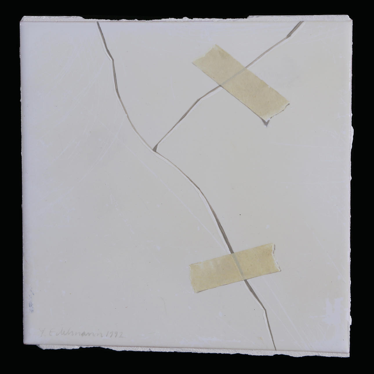 YRJÖ EDELMANN. OIL on tile, signed and dated 1992.