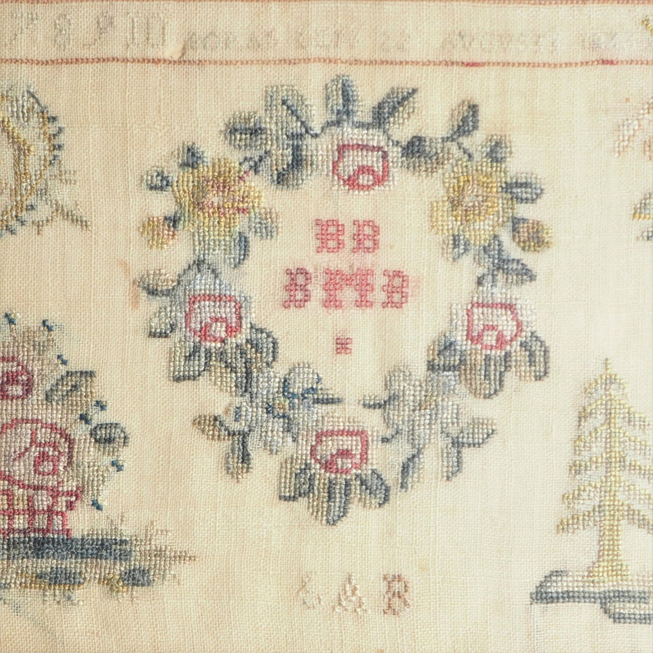 MARK LEINWAND, gerahmt, 19. Jahrhundert.