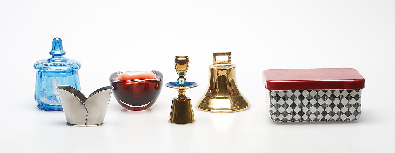 DIVERSE, 6 delar, bl.a. Skultuna, Rörstrand, Orrefors.