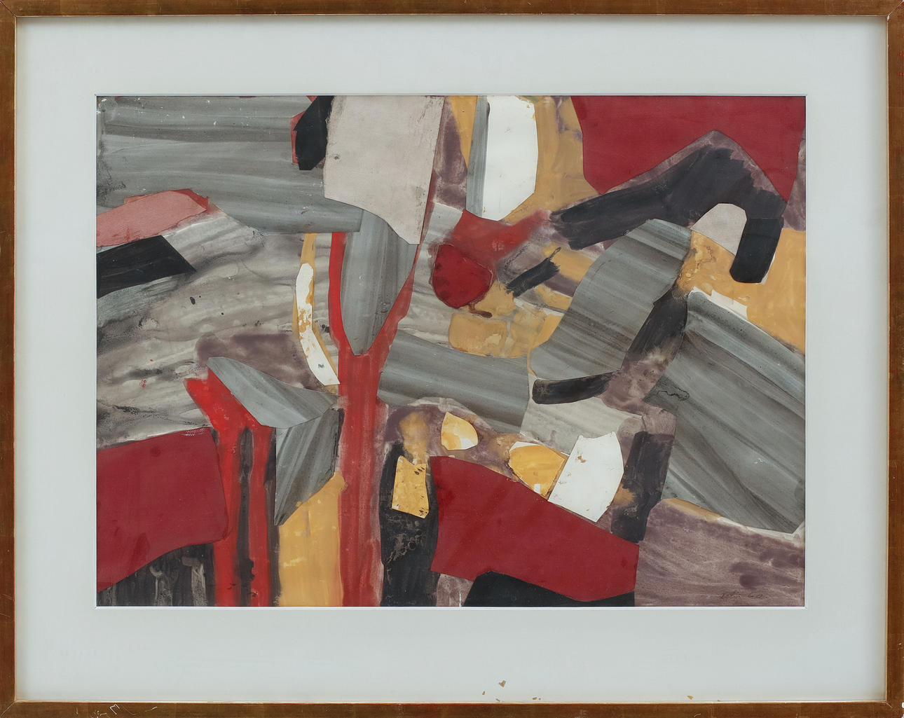 TORSTEN REHNQVIST. collage, monogram sign and date -60.