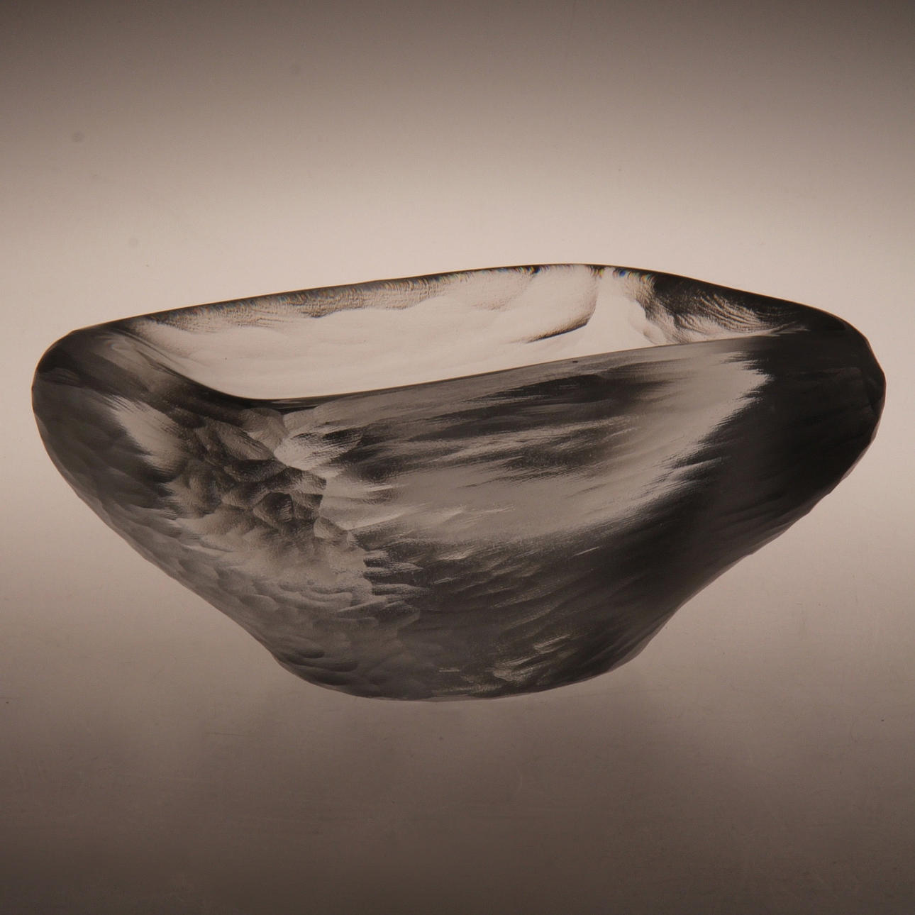 SKÅL, glas, "Platina", sign, Vicke Lindstrand, Orrefors.