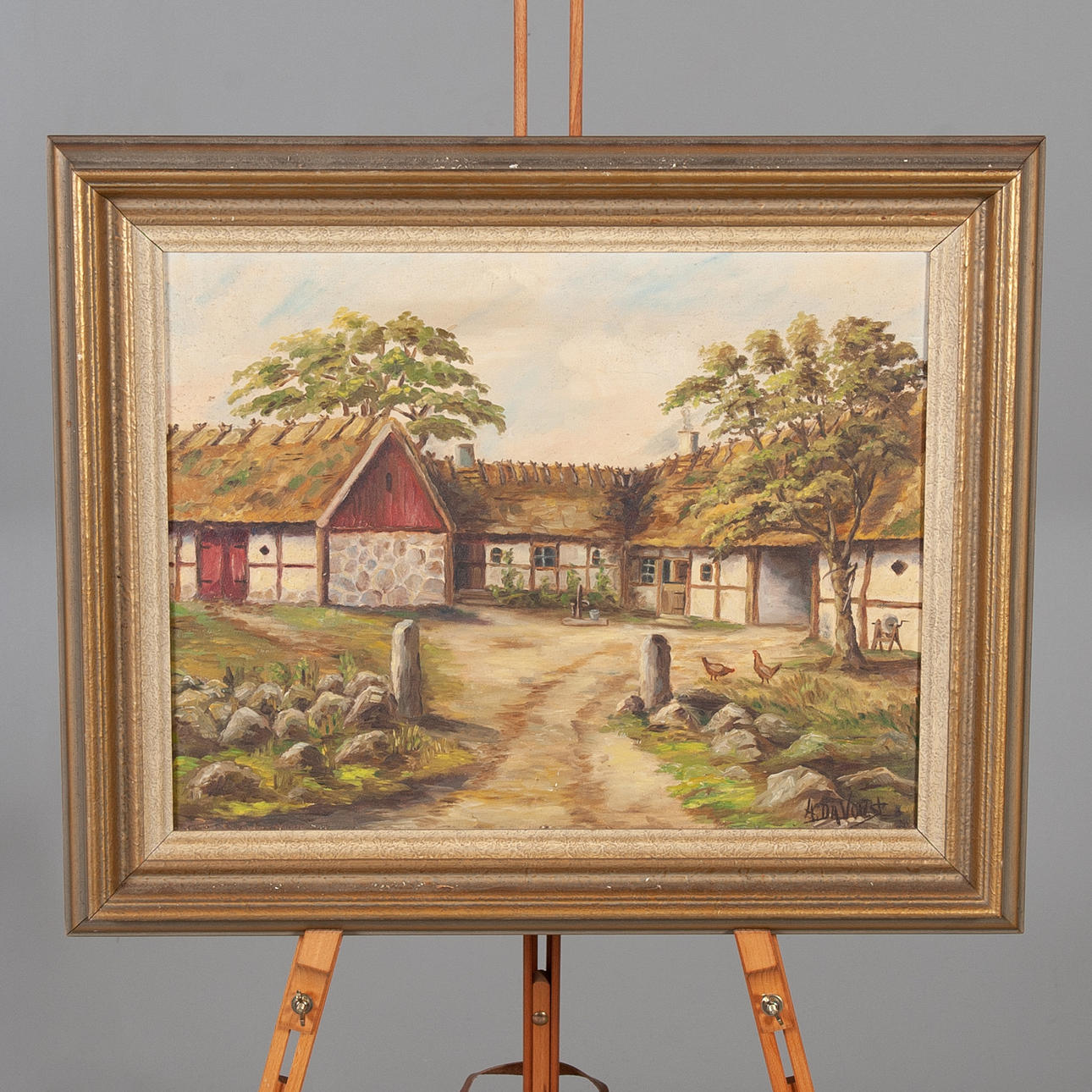 OIDENTIFIERAD KONSTNÄR. Olja på duk, Anna Davoust.