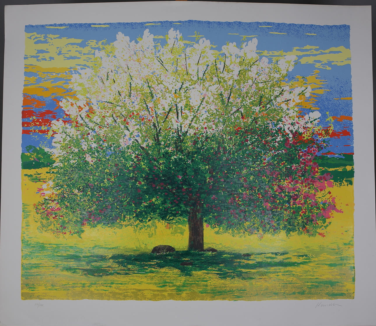 LEIF KANDER. Trädet. Färgserigrafi. Signerad Kander. 17/100.
