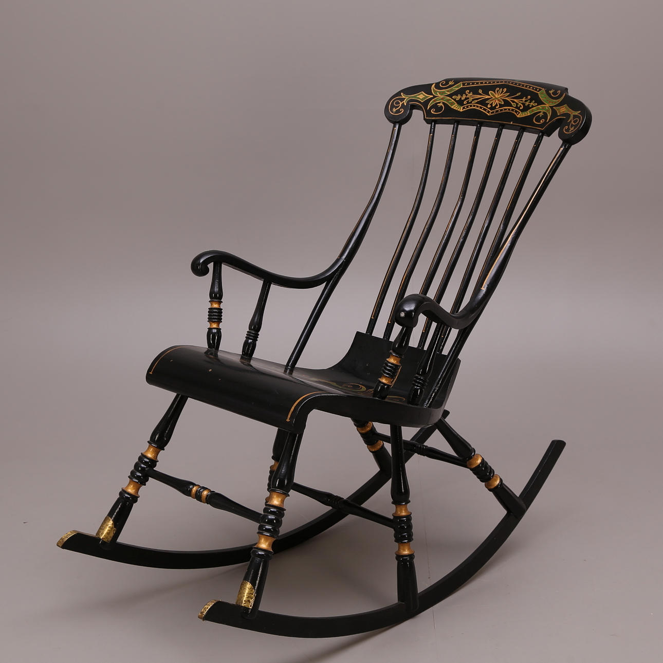 GUNGSTOL, bemålad, 1800-/1900-tal.