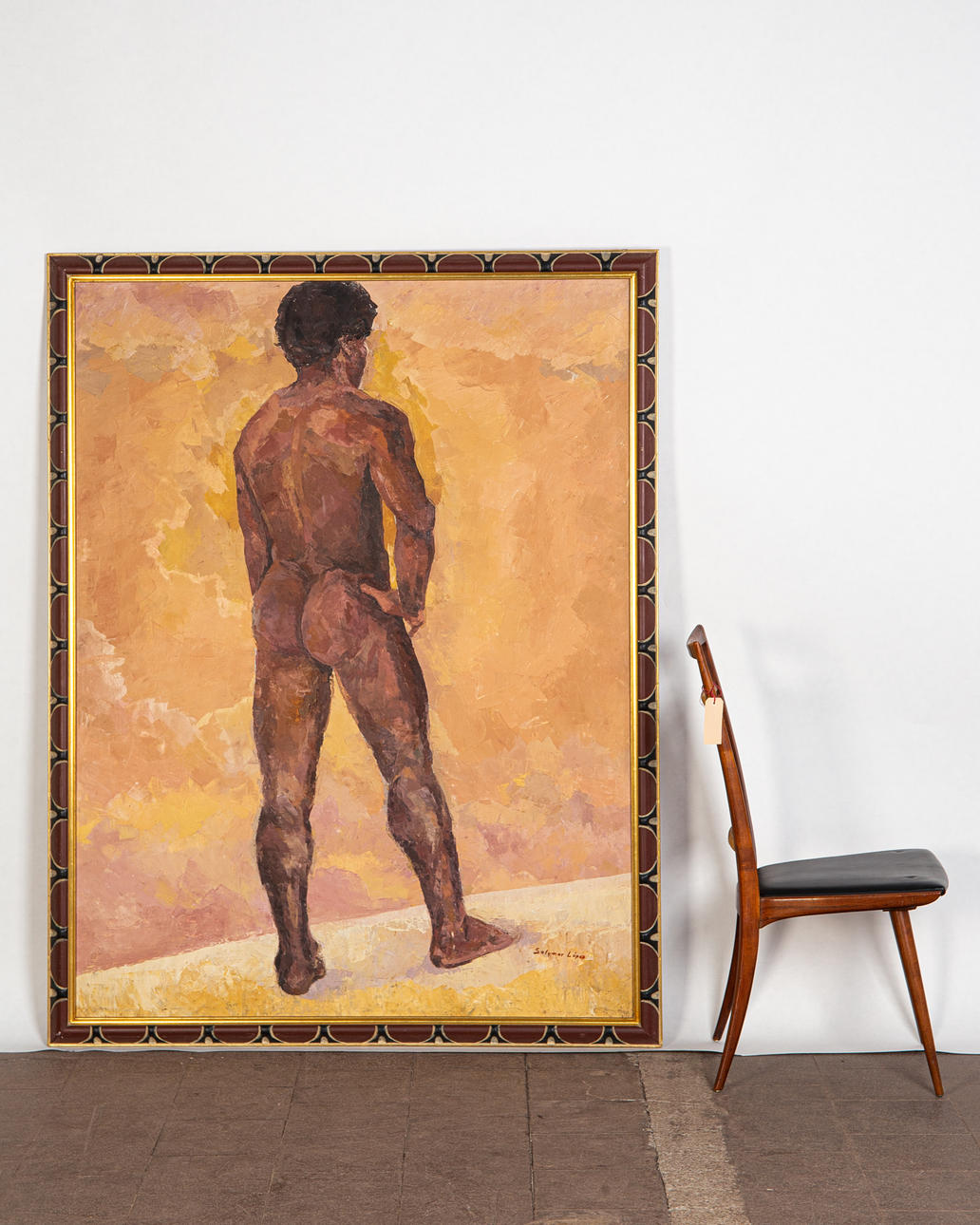 SOLYMAR LÓPEZ. Solymar López, Gemälde, Männlicher Rückenakt.