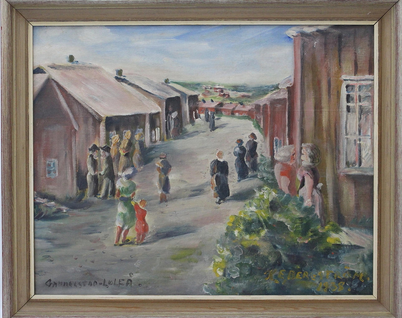 KE BERGSTRÖM. Gammelstad Luleå signerad och daterad 1938.