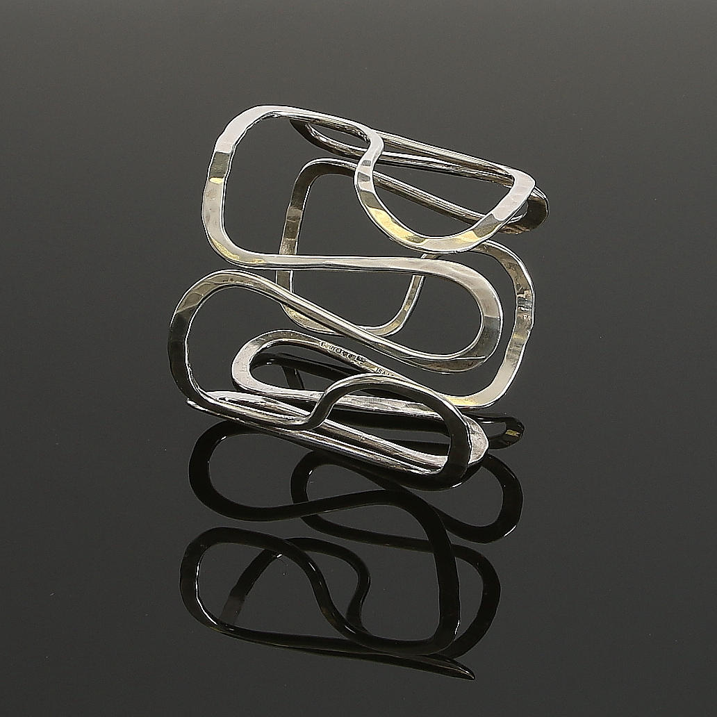 ARMBAND, silver, Isaac Cohen, Stockholm, 1968.