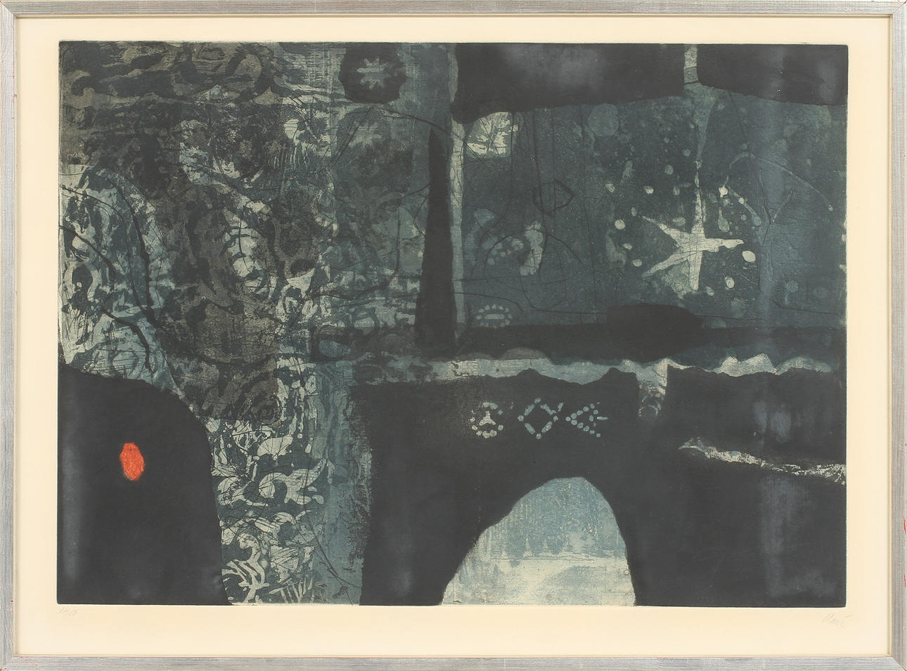 ANTONI CLAVÉ. Komposition, färglitografi, signerad och numrerad 14750.